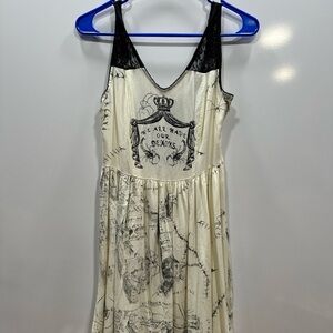 Penny Dreadful Map Of London 1891 Dress Hot Topic Goth Size Small